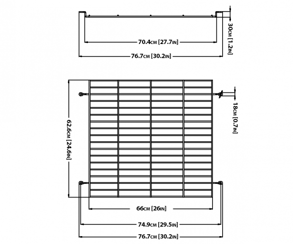 BD26 EXTRA WIDE - Door Security Grille - 25" High - Image 3